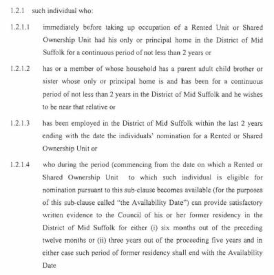 S106 Extra information