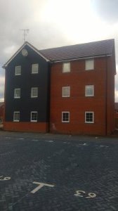 Front of flats